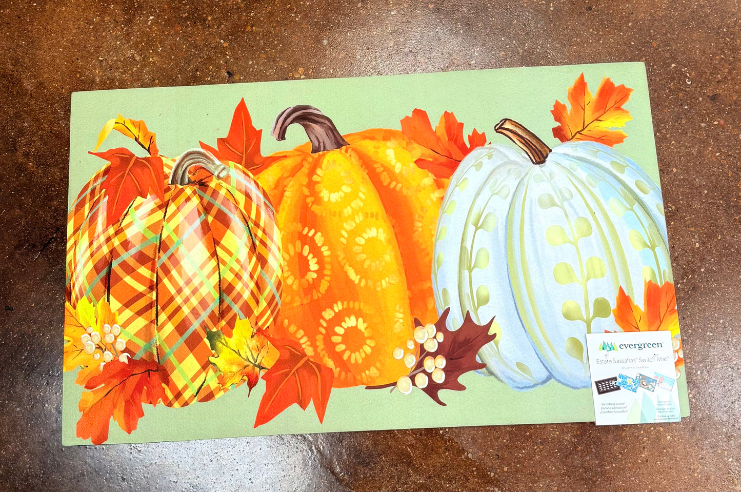 Painted Fall Pumpkins Switch Mat
