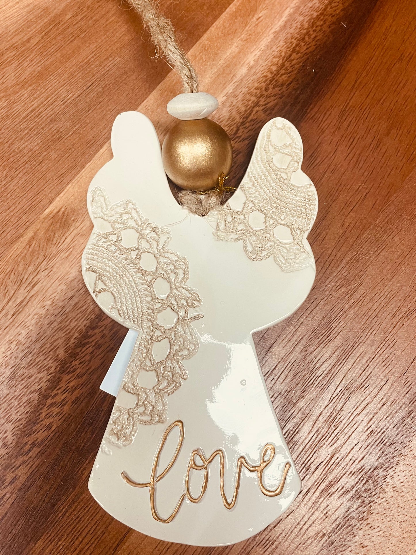 Lace Pattern Resin Angel Ornaments