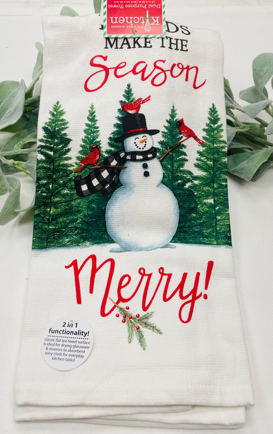 Season Snowman Terry Towel