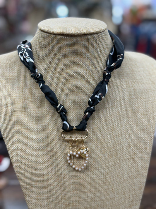 Silk Scarf Charm Necklaces