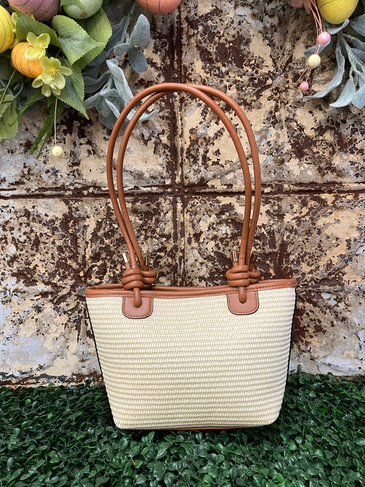 Alina Straw Tote Bag