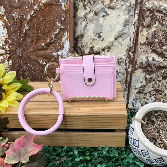 Light Pink Leather Wristlets