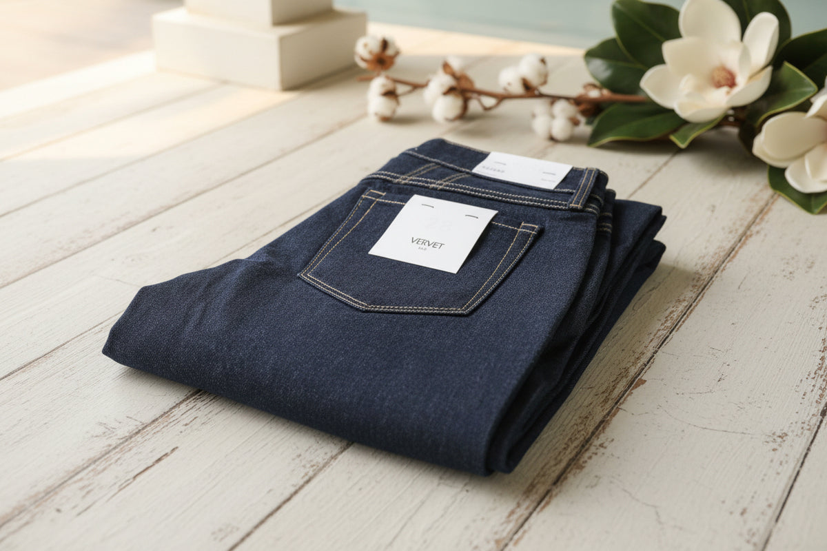 Mid Rise Slim Wide W BK Yoke Detail