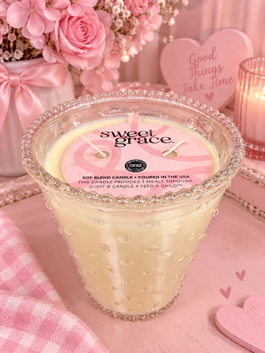 Clear Poke dot Sweet Grace Candle