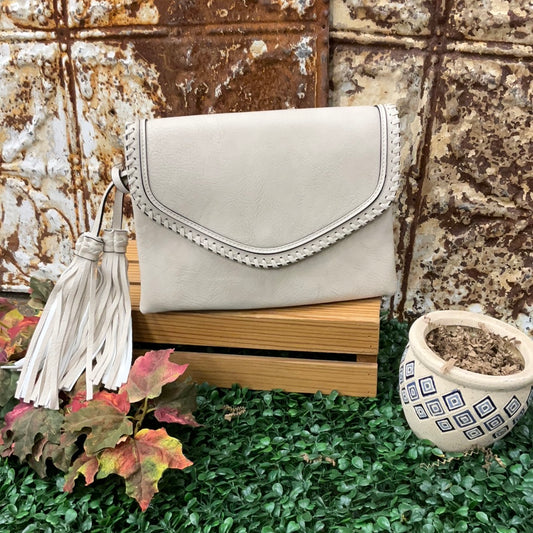 White Leather Cross Body