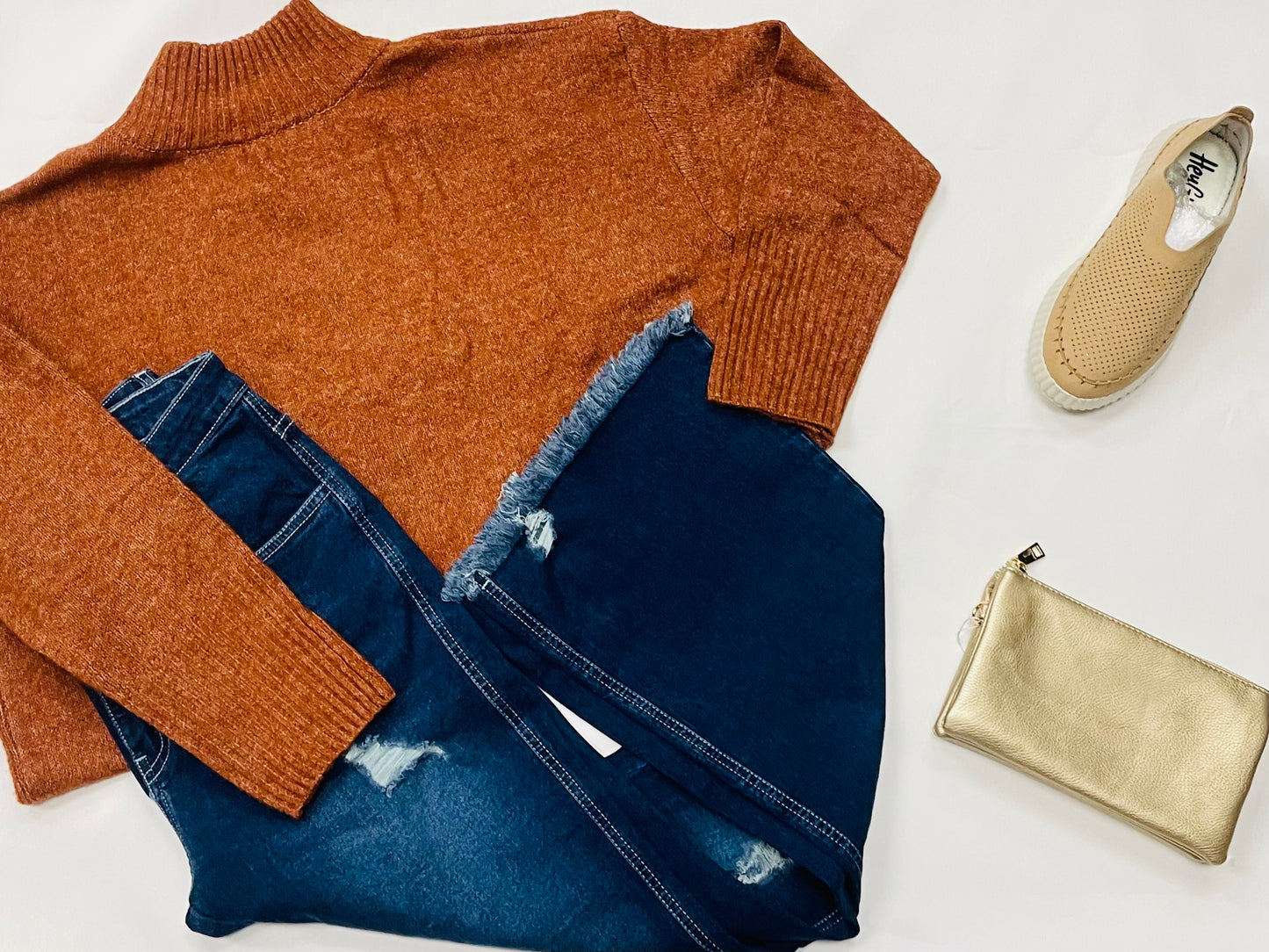 Fuzzy Rust Sweater