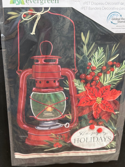 Christmas Carriage Lantern Garden Flag