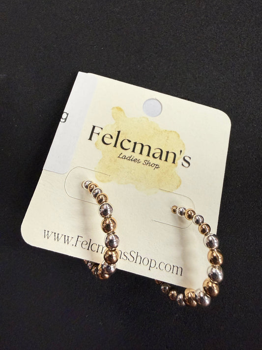 1in Bead Hoop Earring