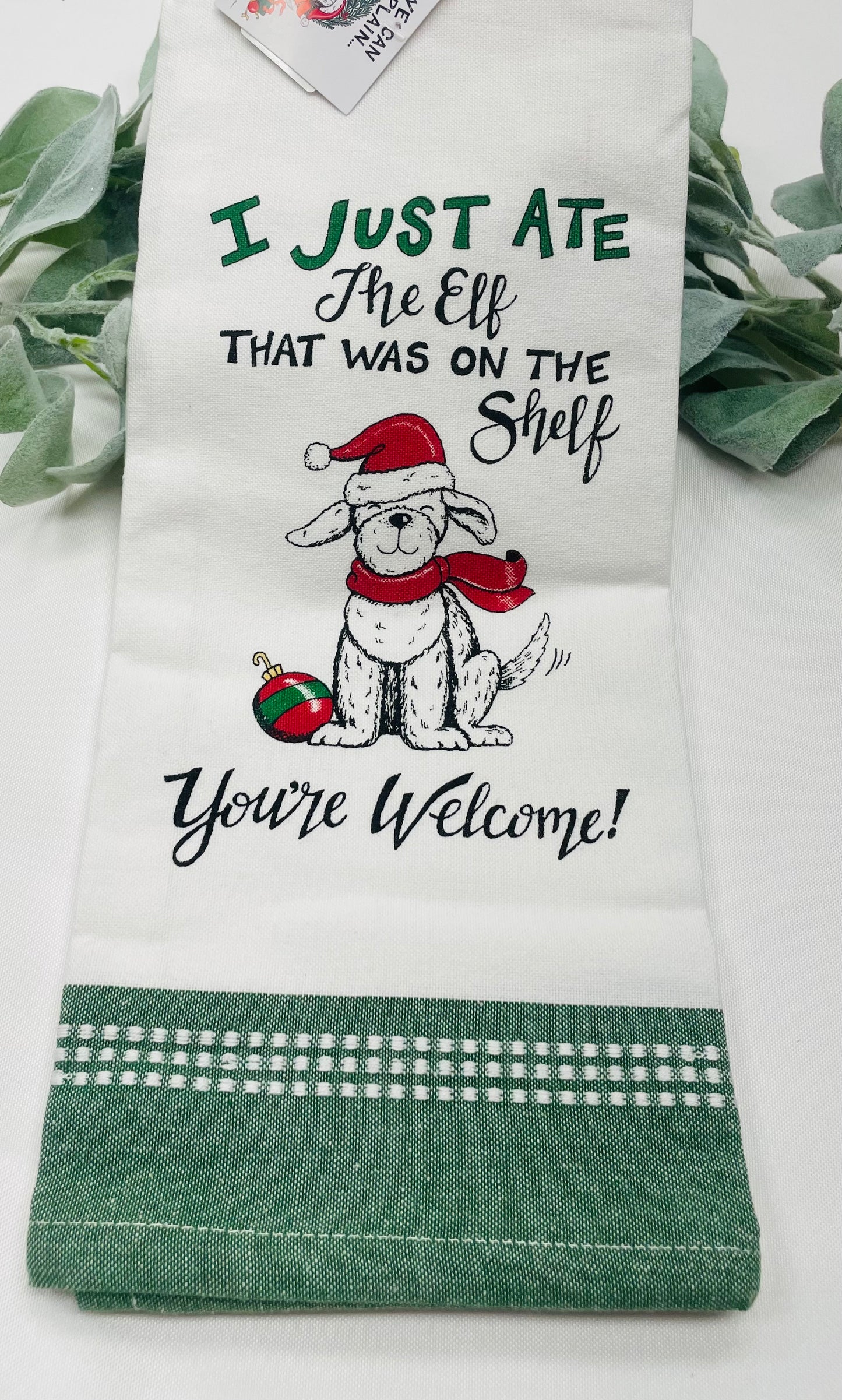 Ate The Elf Tea Towel