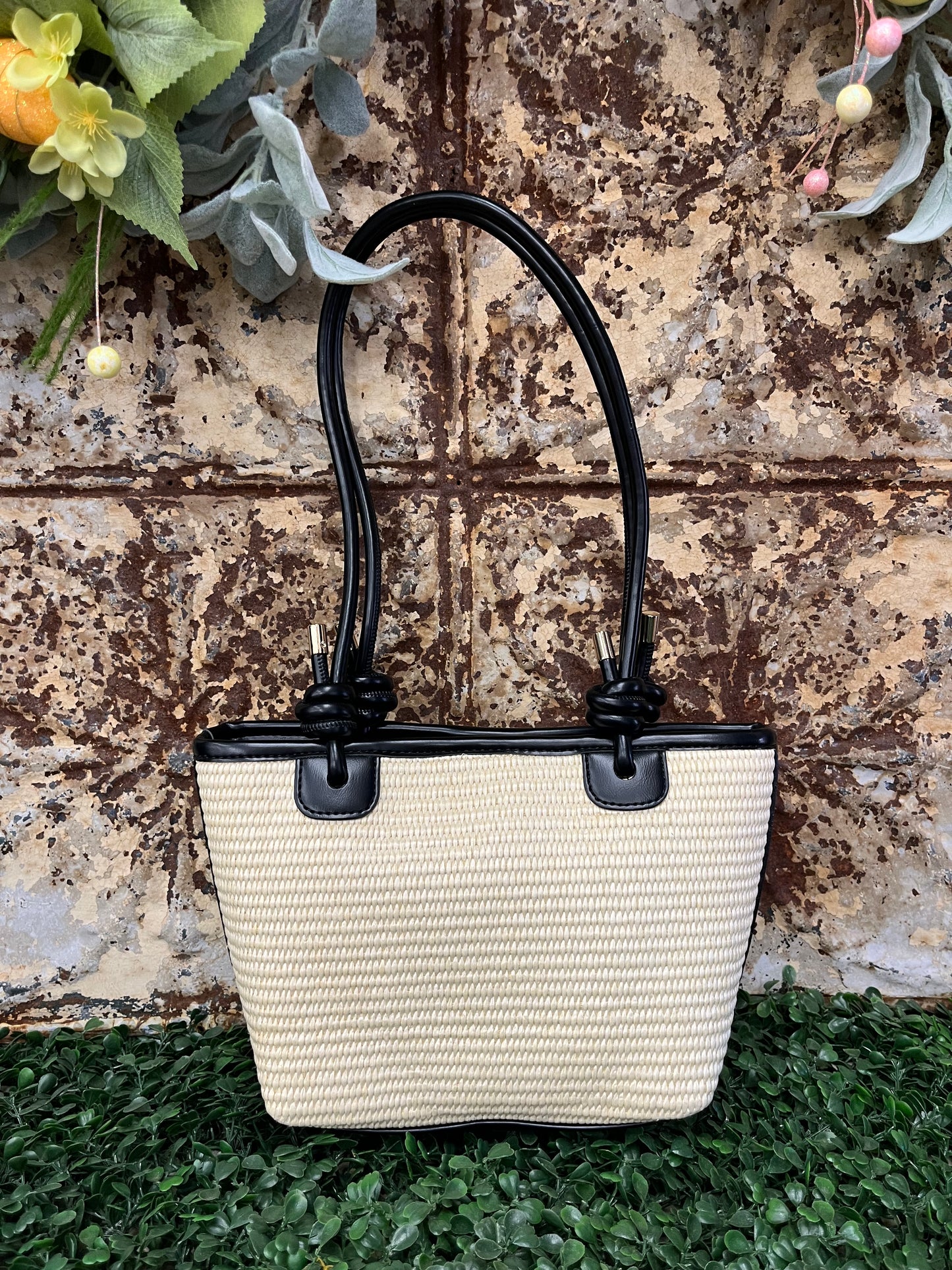 Alina Straw Tote Bag