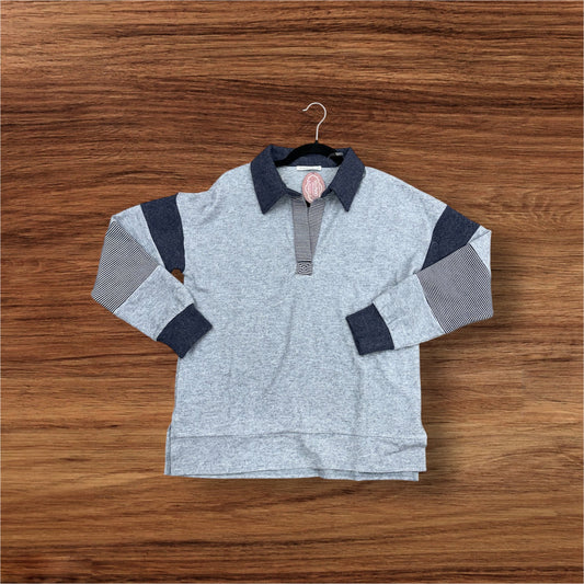 Navy Henley Pullover