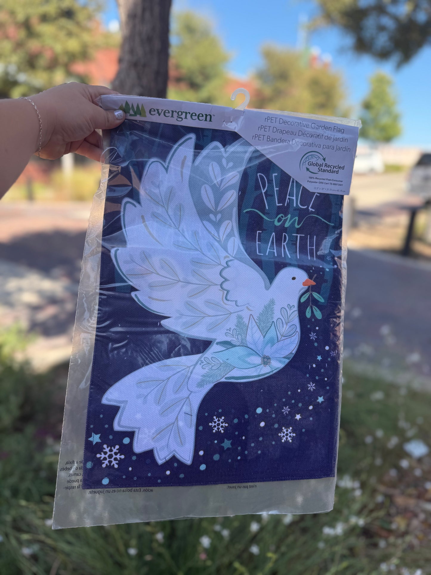 Peace One Earth Dove Garden Flag