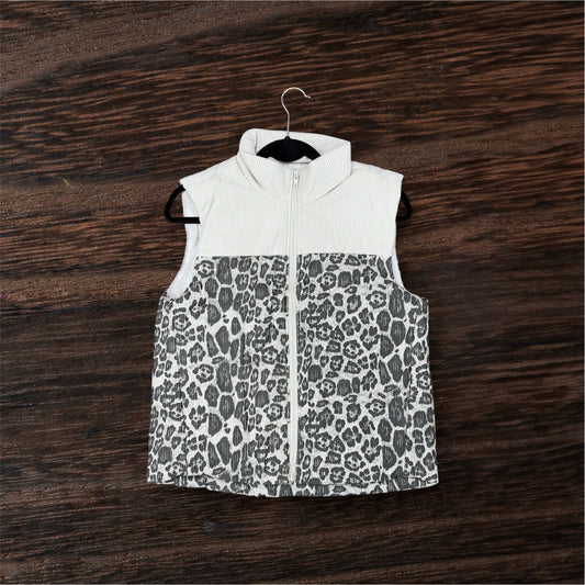 Puffy Cheetah Corduroy Vest