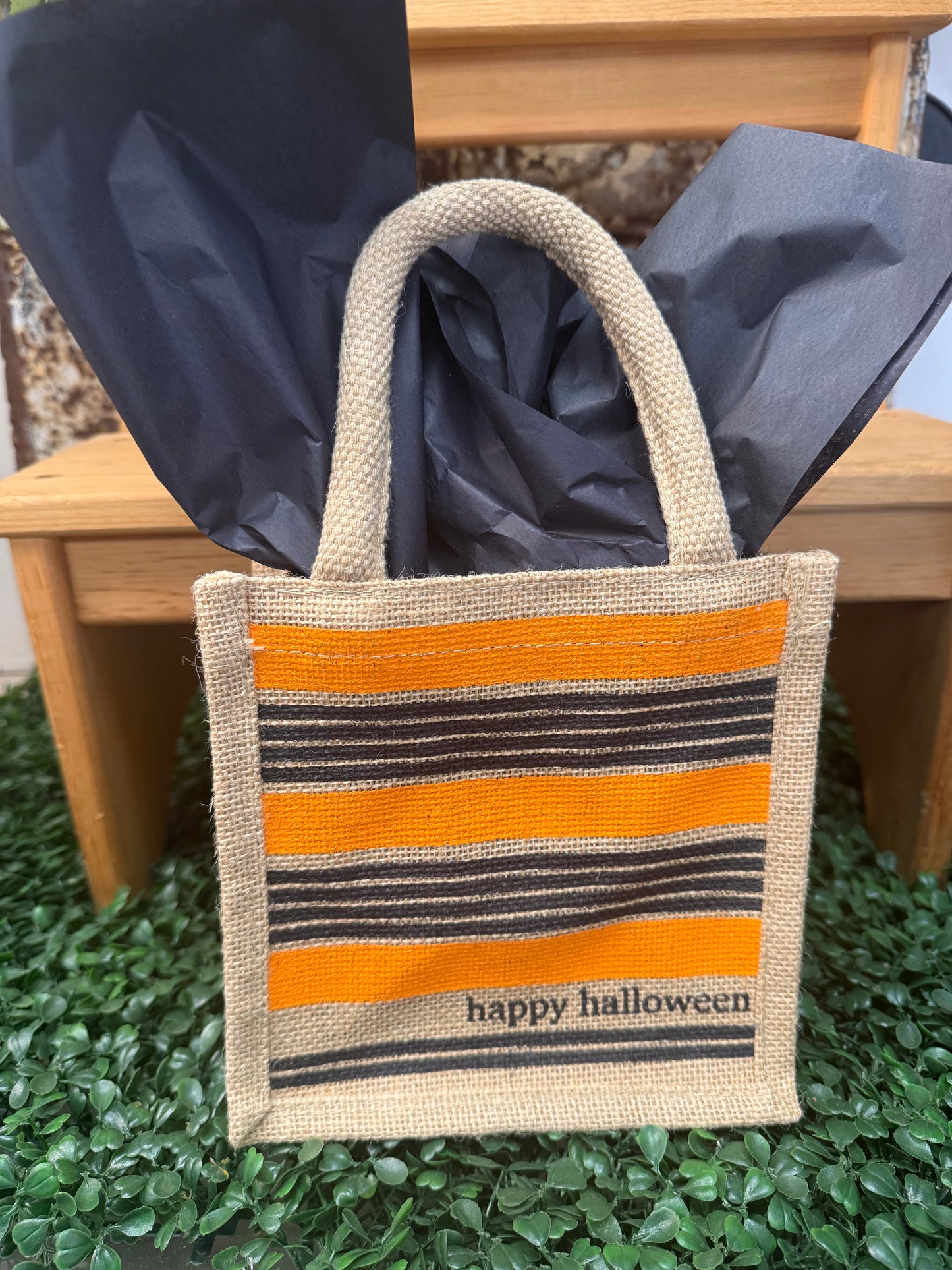 Halloween Stripe Gift Tote