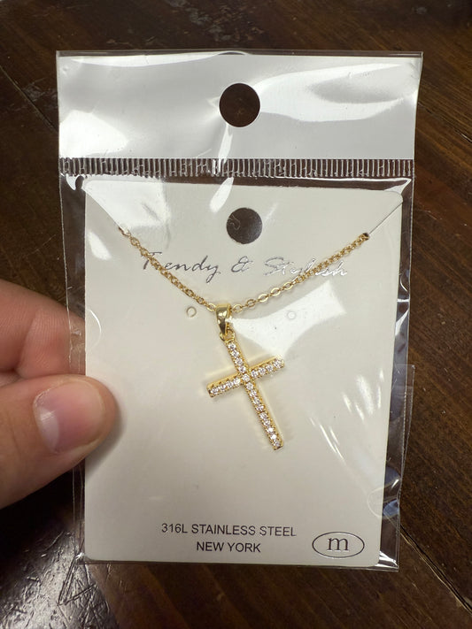 Crystal Cross Necklaces