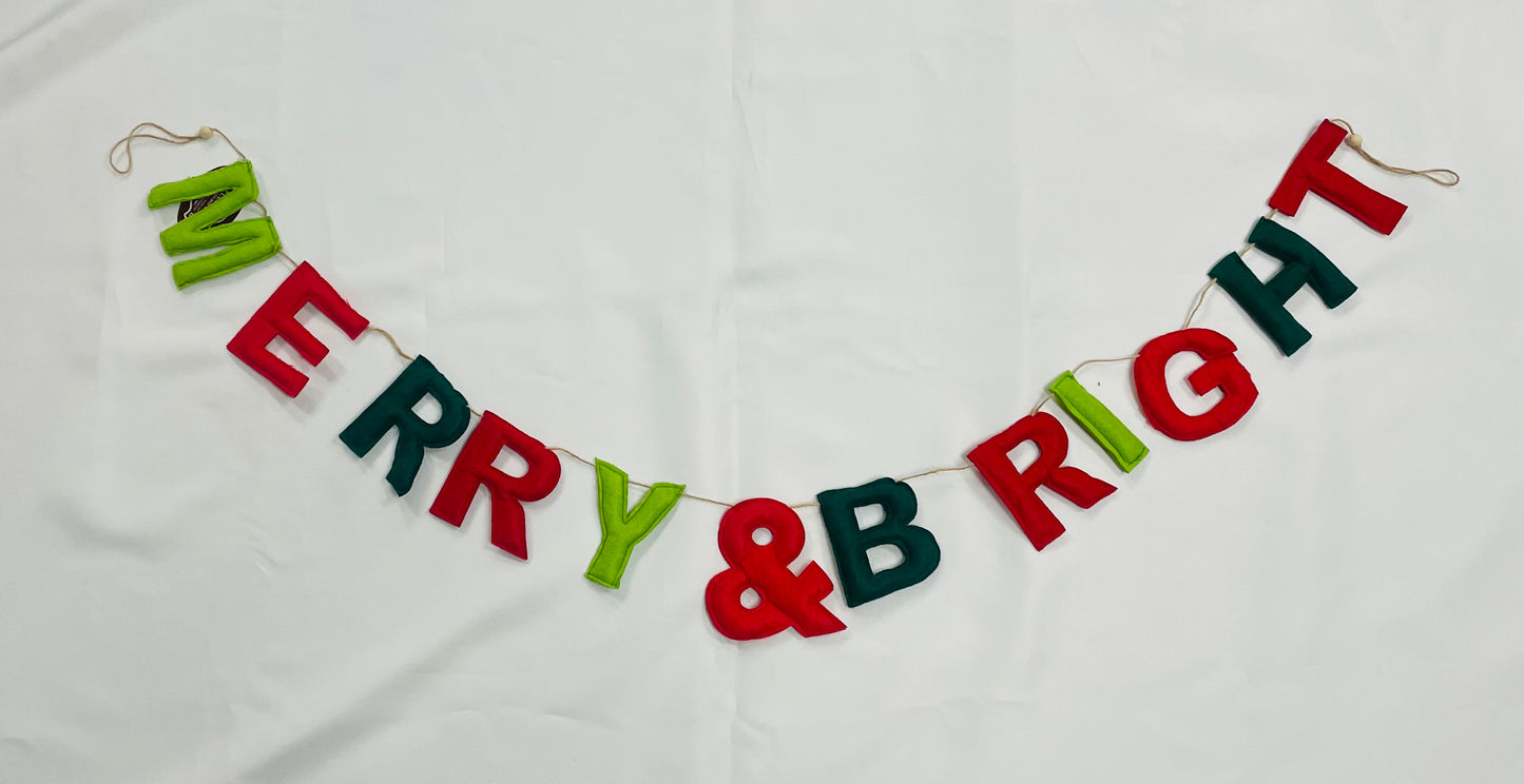 Felt Merry & Bright Garland