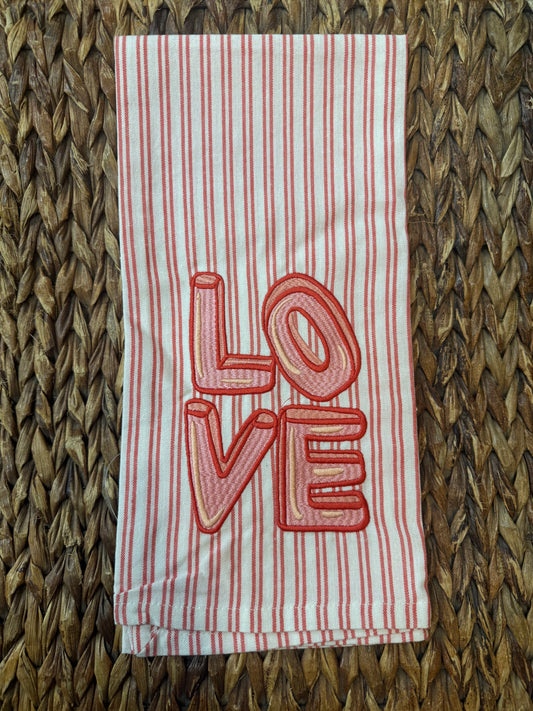 Striped Love Tea Towel