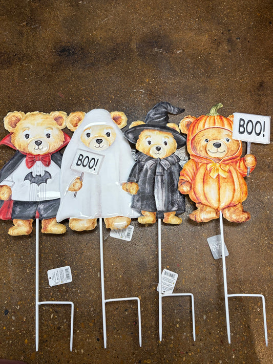 Beary Scary Halloween Garden Stakes