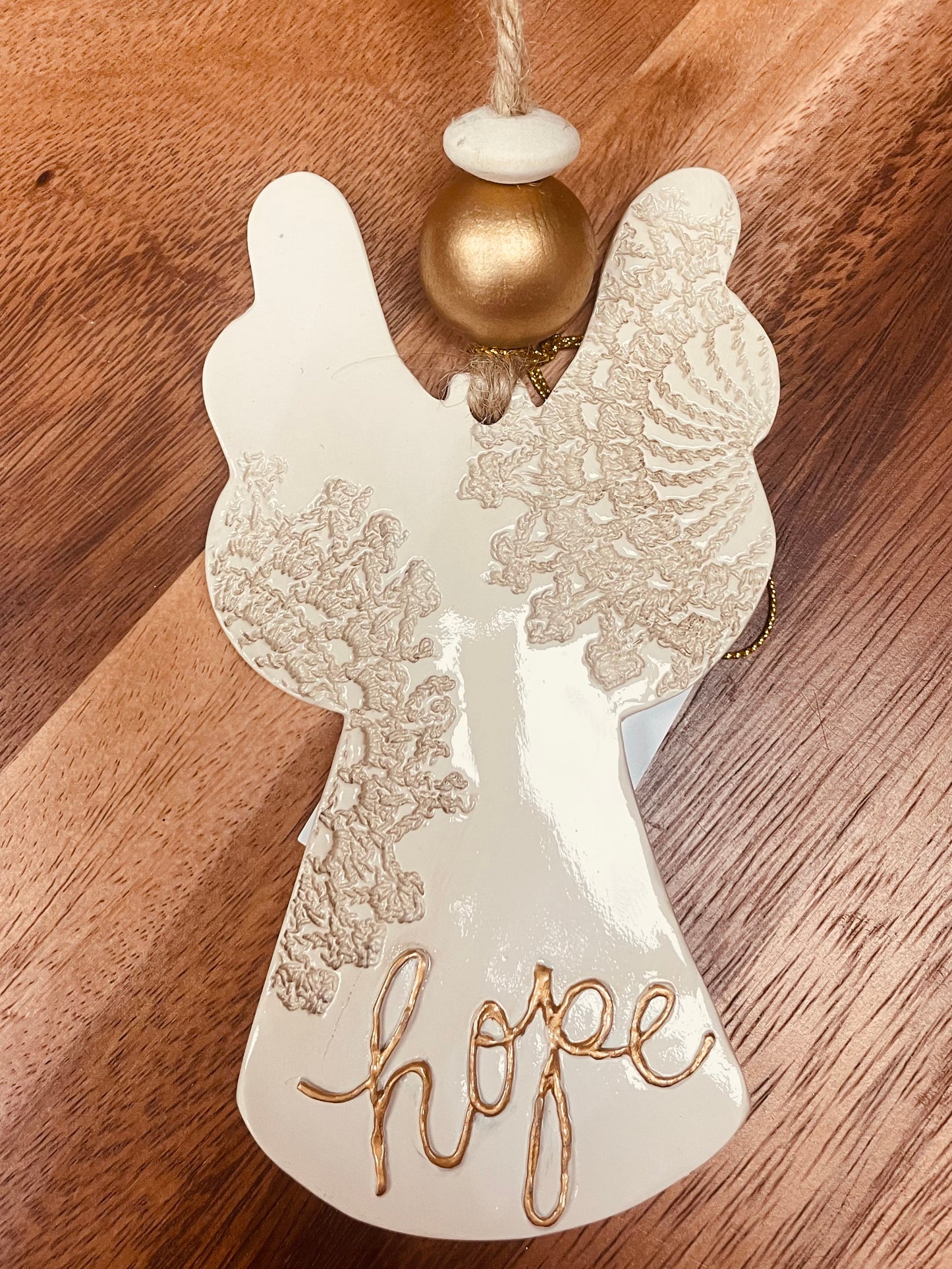 Lace Pattern Resin Angel Ornaments