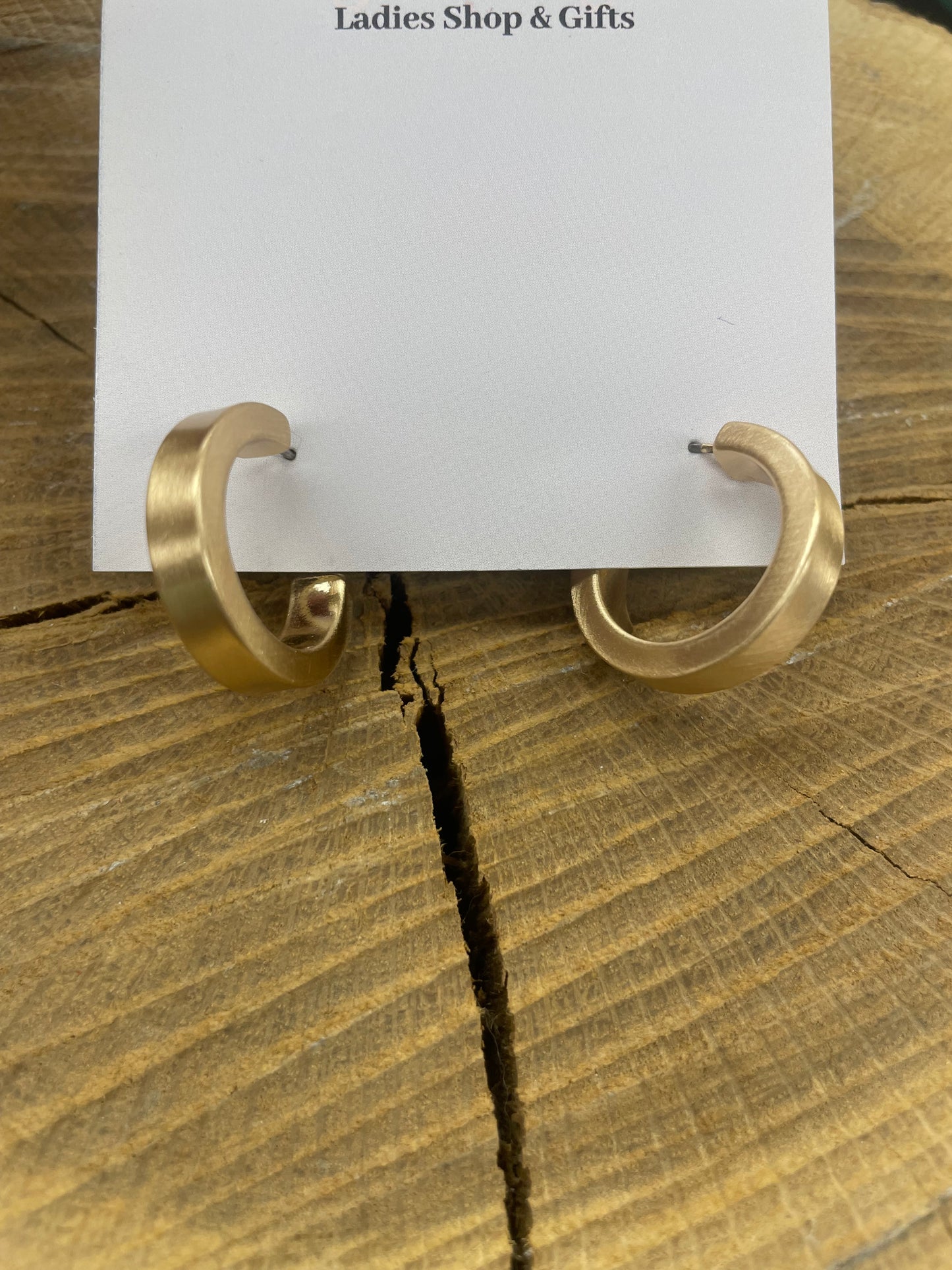 Gold Hoop With Pearl Backing