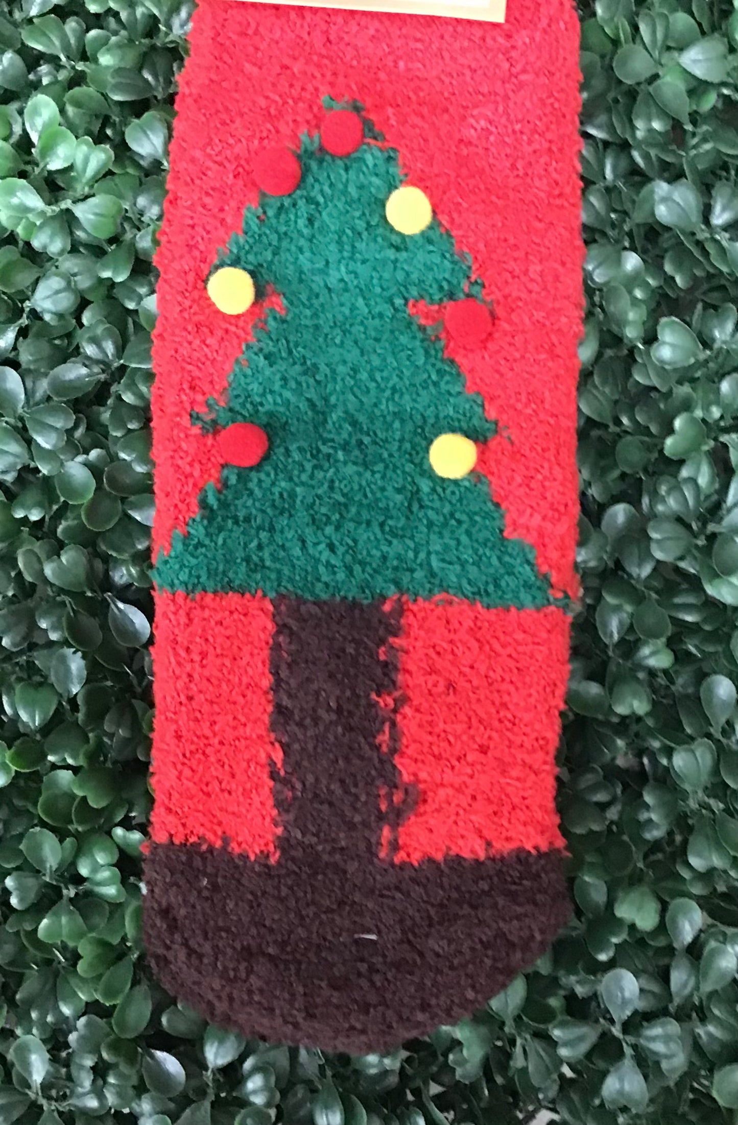 Pom Pom Christmas Tree Socks