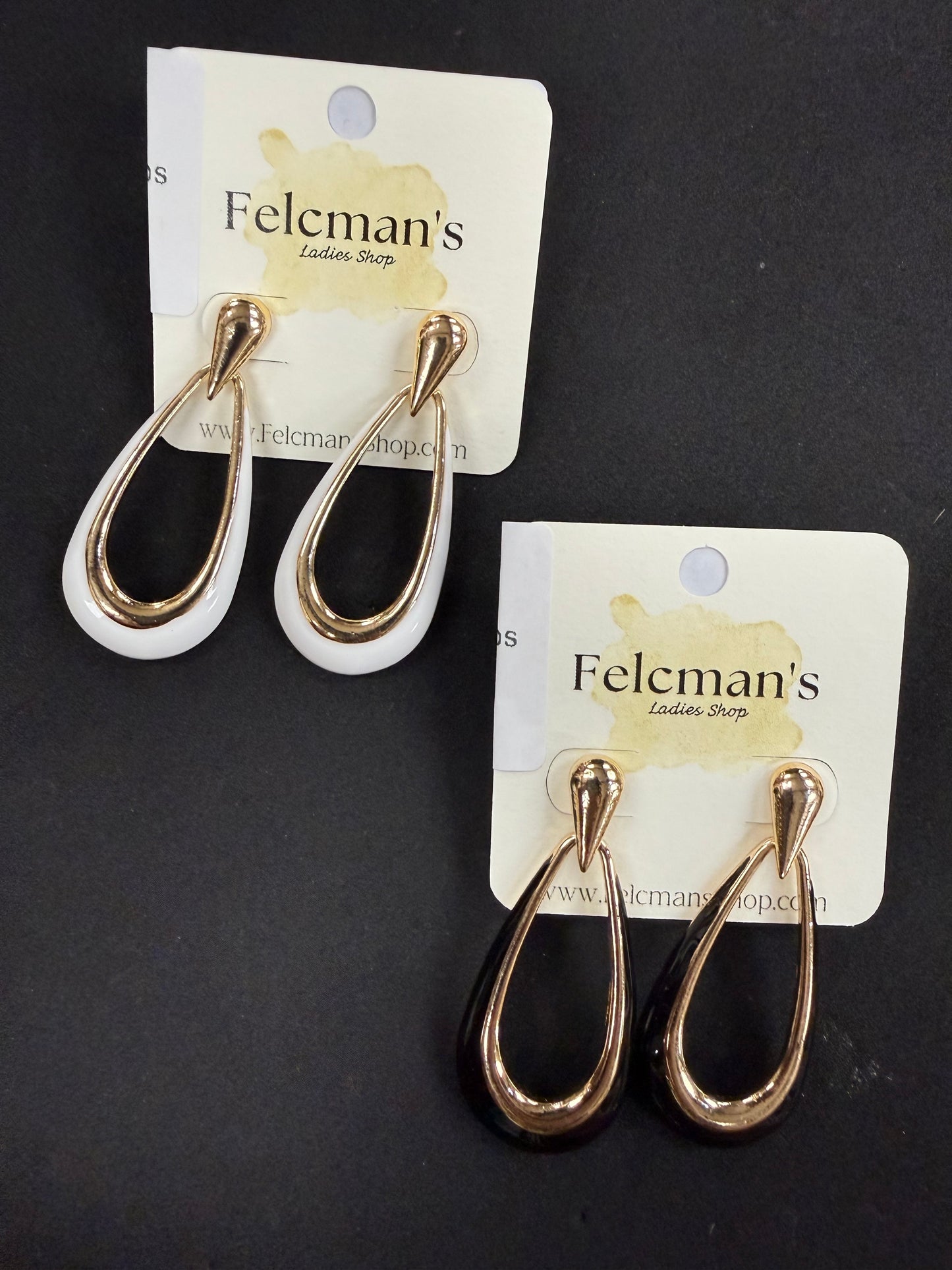 Enamel Studded Tear Drops