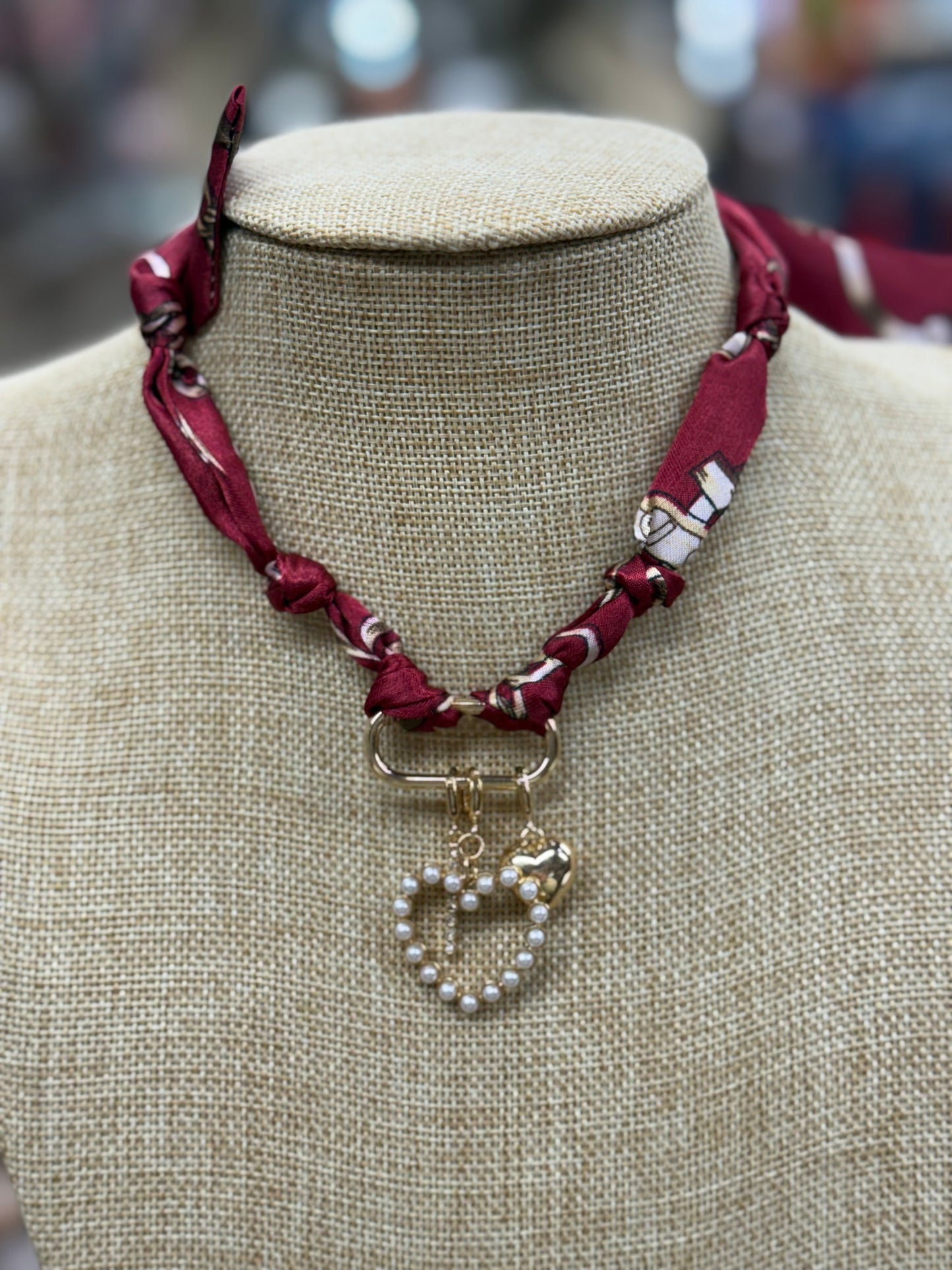 Silk Scarf Charm Necklaces