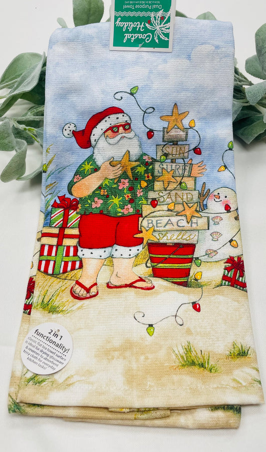 Holiday Santa Terry Towels