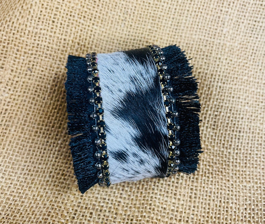 Coal Ridge Hair On Hide Cuff Bracelet