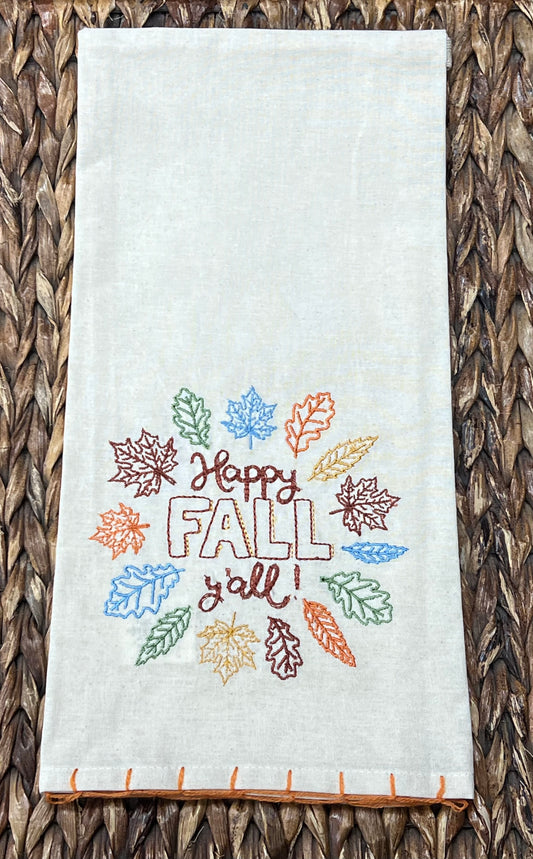 Happy Fall Y'all Hand Towel