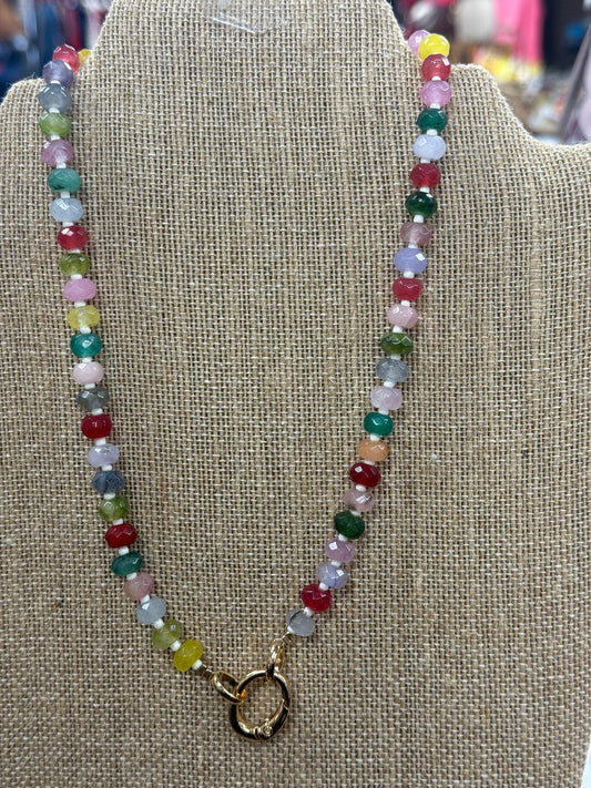 Vibrant Colorful Stone Necklace