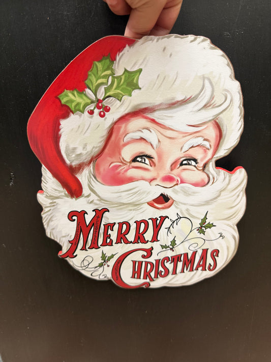 Merry Christmas Wall Hanging Santa