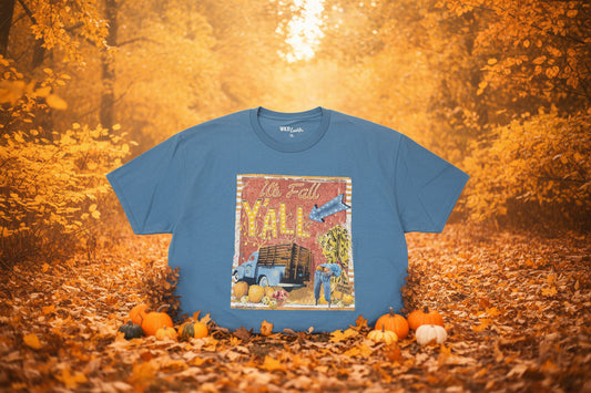 “It’s fall y’all” tee- slate XL