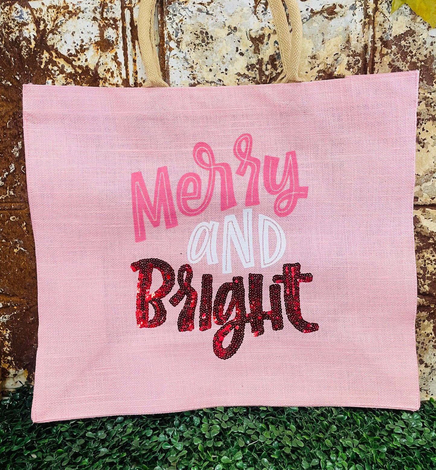 Large Merry & Bright Gift Tote