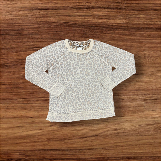 Contrast Cheetah Print Sweater