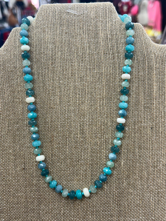 Turquoise Stone Beaded Necklace