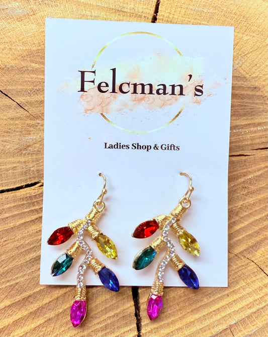 Christmas Light Dangle Earrings