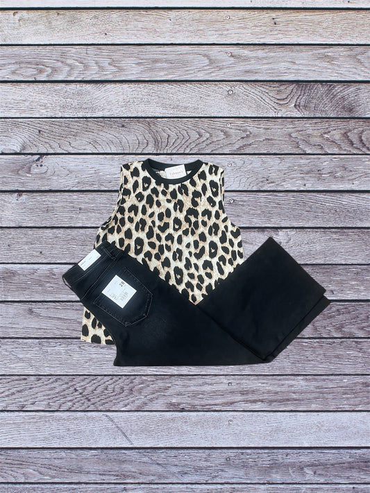 Sleeveless Cheetah Blouse