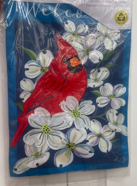 Spring Dogwood Cardinal Applique Garden