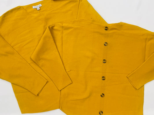 Mustard Button Sweater