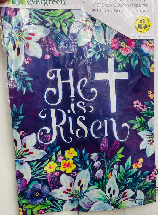 Spring Flower Easter Cross Flag