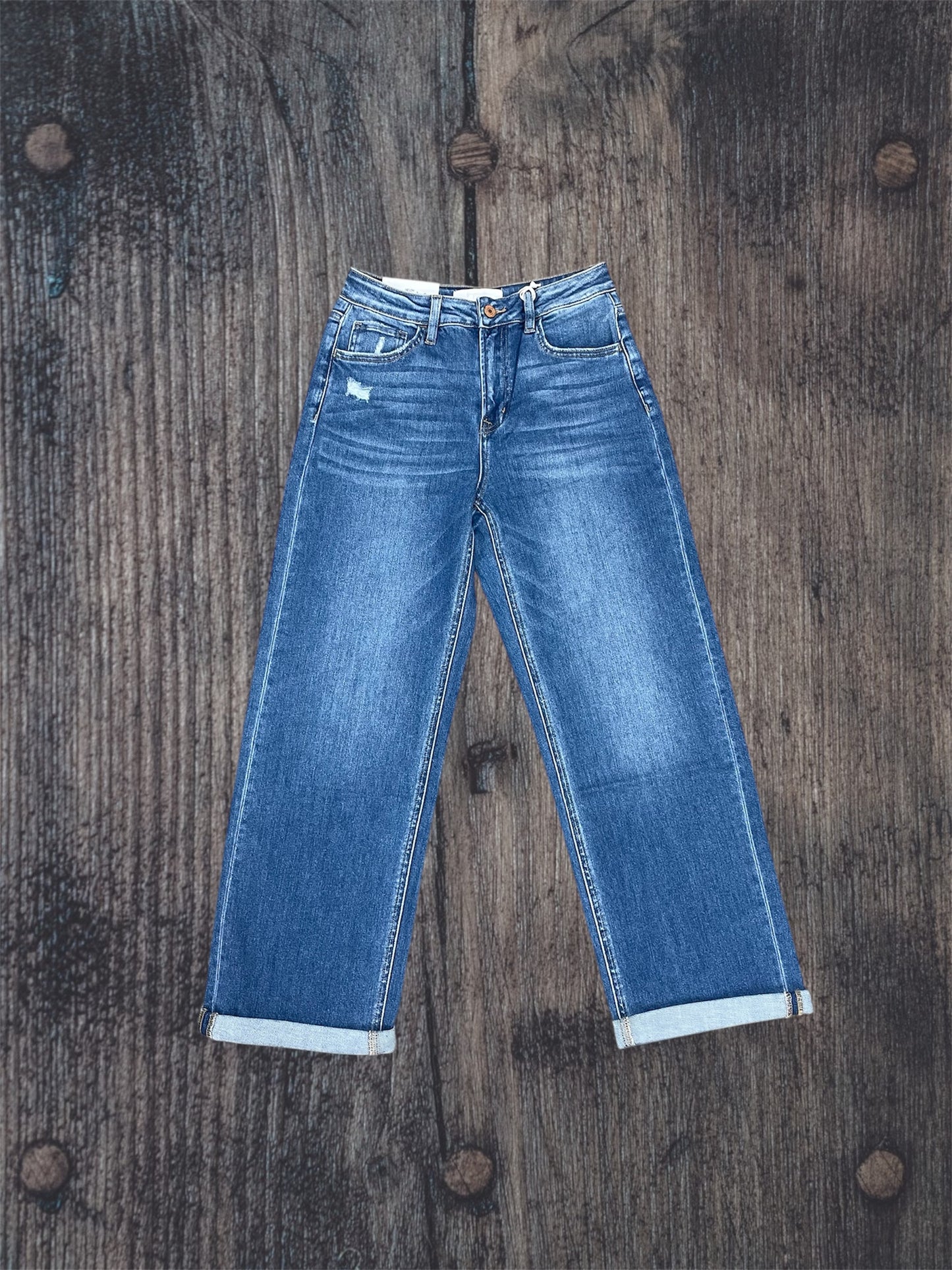 High Rise Ocean Eyes Baggy Jeans