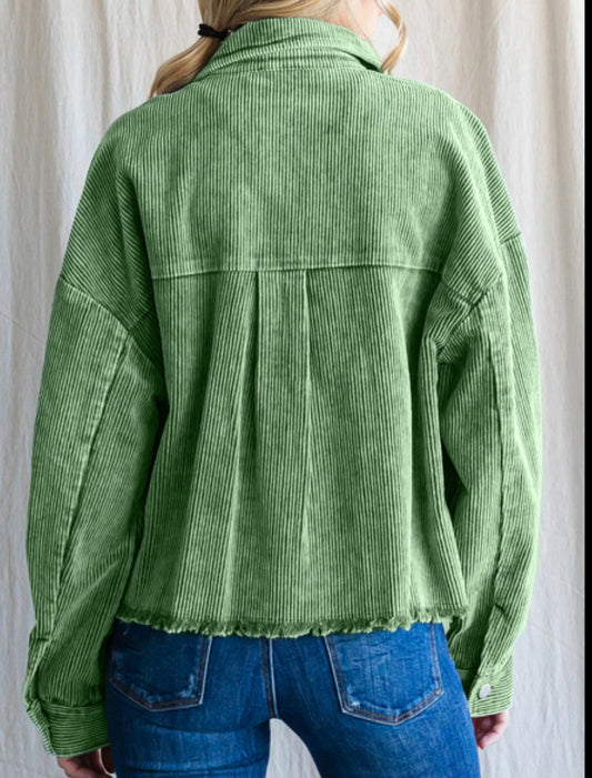Green  Corduroy Jacket