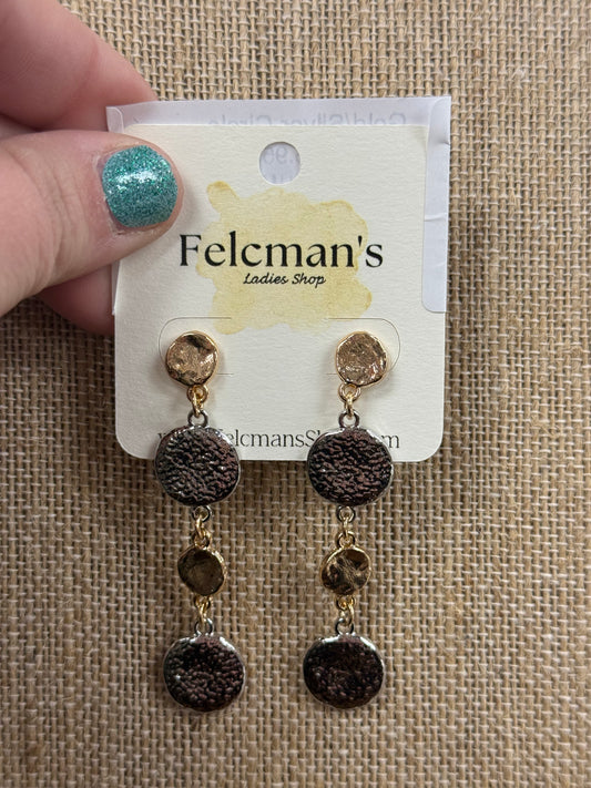 Gold/Silver Circle Dangles