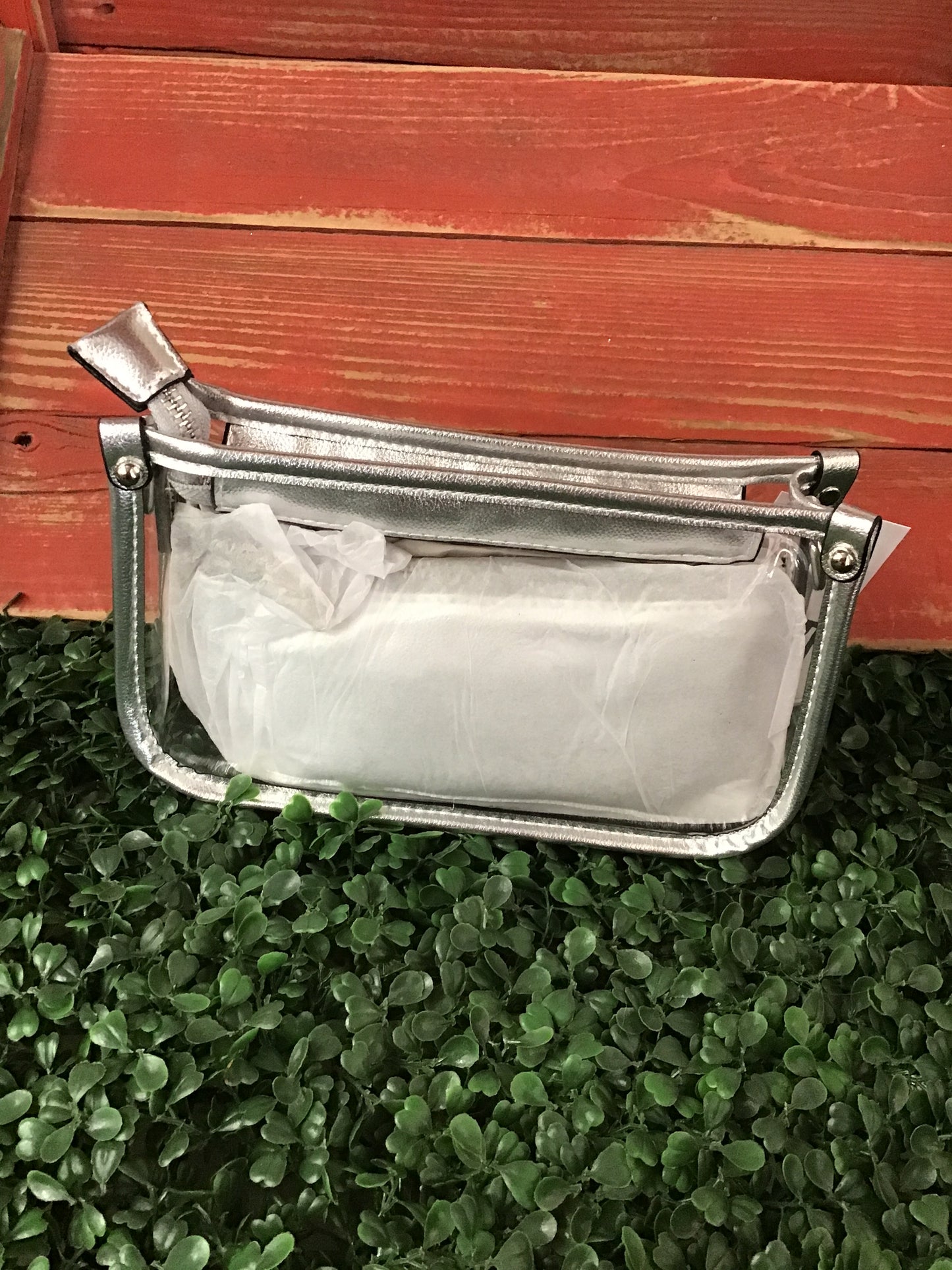 Jessica Clear Crossbody Silver