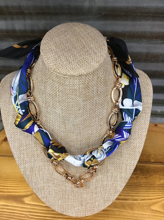 Water Resistant Necklace with Removable Gold Chain