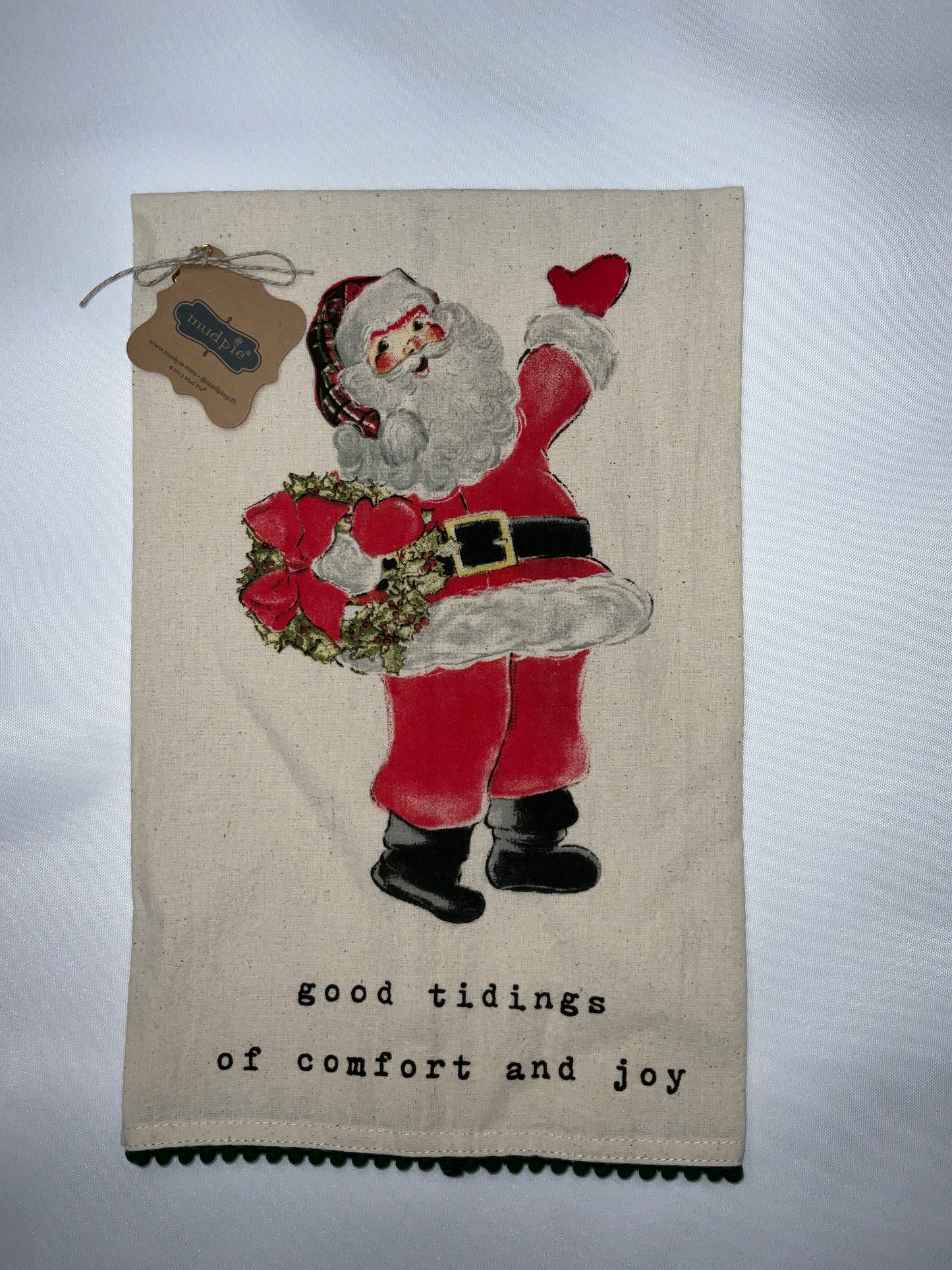 Wreath Santa Towel