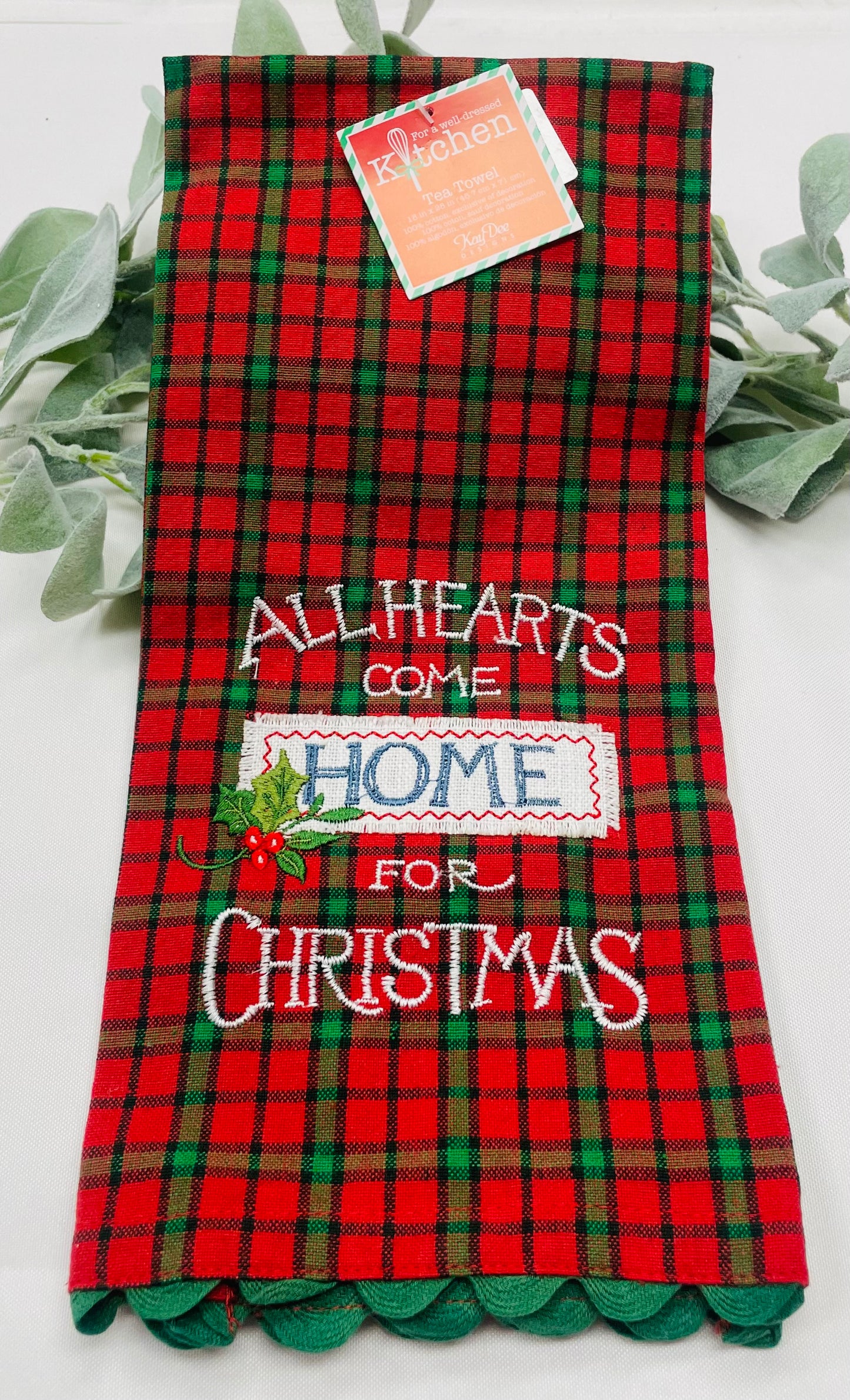 Home For Christmas Tea Towel