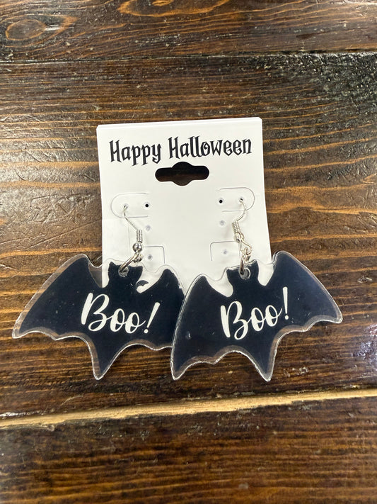 Bat With BOO Dangles