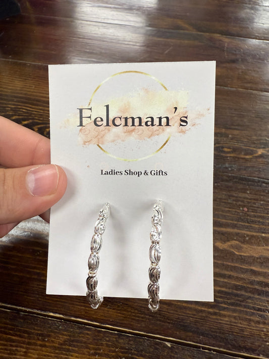 Textured Oval Hoops